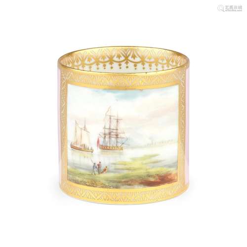 A large Derby coffee can by George Robertson, circa 1797-180...