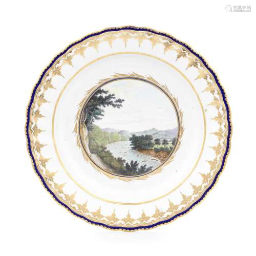 An important Derby plate from the Hafod Service, circa 1788