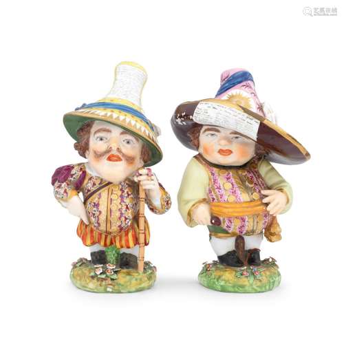 A pair of Bloor Derby figures of Mansion House Dwarves, circ...