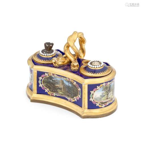 A Flight, Barr and Barr, Worcester inkstand, circa 1815