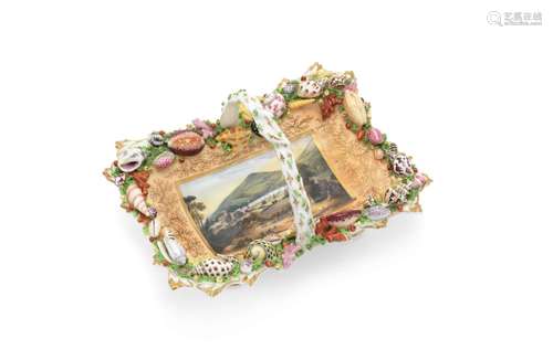 A good Chamberlain, Worcester card tray, circa 1835