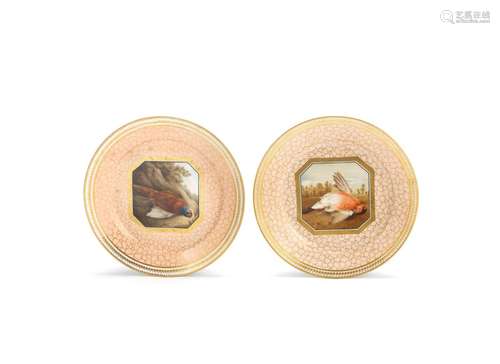 A pair of Chamberlain, Worcester plates, circa 1815