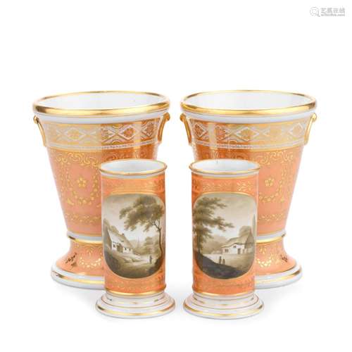 A pair of Flight and Barr, Worcester jardinières and a simil...