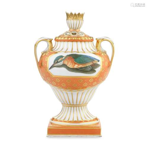 A Barr, Flight and Barr, Worcester vase, cover and inner cov...