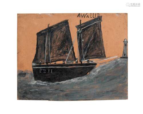 Alfred Wallis (British, 1855-1942) The Flying Scud 23.5 x 29...