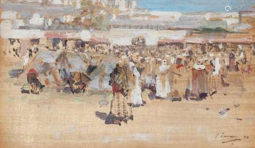 Sir John Lavery R.A., R.S.A., R.H.A. (1856-1941) Arab gather...