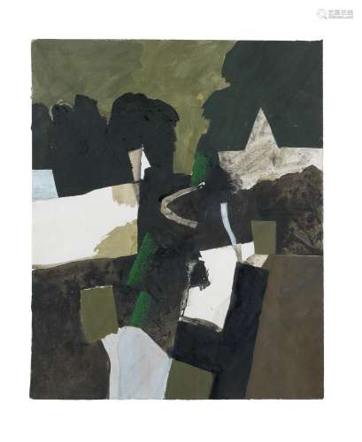【AR】Keith Vaughan (British, 1912-1977) Landscape with Church...