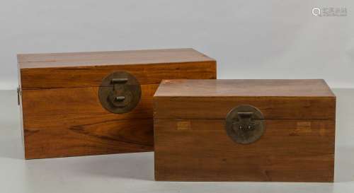 Due bauli in legno, sec.XIX