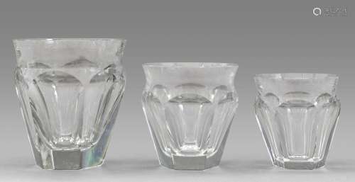 Servizio di bicchieri in cristallo di Baccarat