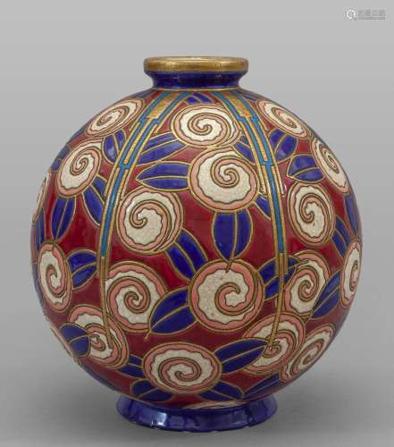 Grande vaso in ceramica a sfera, Francia I metà