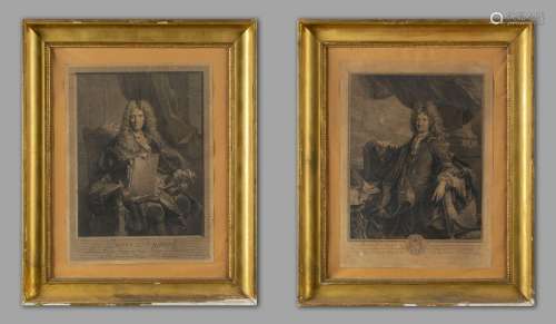 "Pittori" coppia di stampe d.te Parigi 1744,