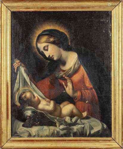 "Madonna con Bambino" olio da Carlo Dolci,