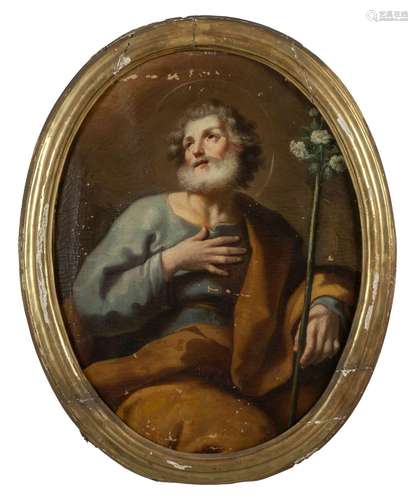 Scuola veneta sec.XVIII "San Giuseppe" olio di