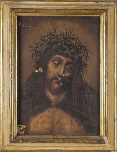 Scuola lombarda sec.XVI "Ecce Homo" olio su