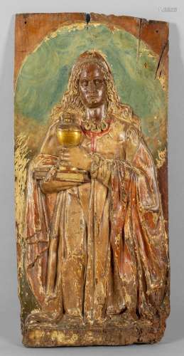 La Maddalena, pannello in legno policromo