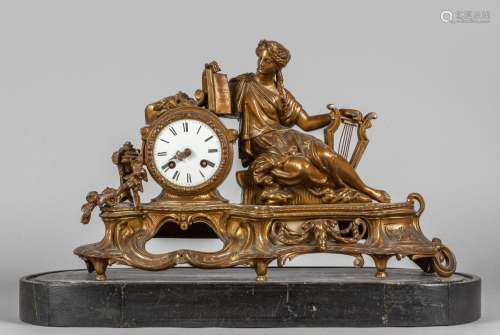 Orologio in bronzo raffigurante l'allegoria della