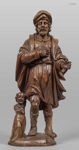 San Rocco con l'Angelo, scultura in legno