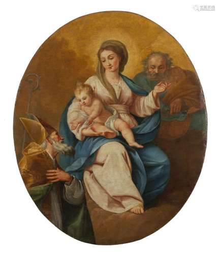 Scuola italiana sec.XVIII "Madonna con Bambino,