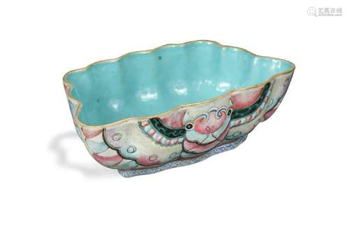 A Chinese porcelain butterfly bowl, probably Daoguang (1820-...