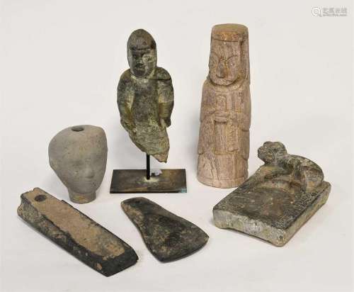 Five Chinese miscellaneous stone items,