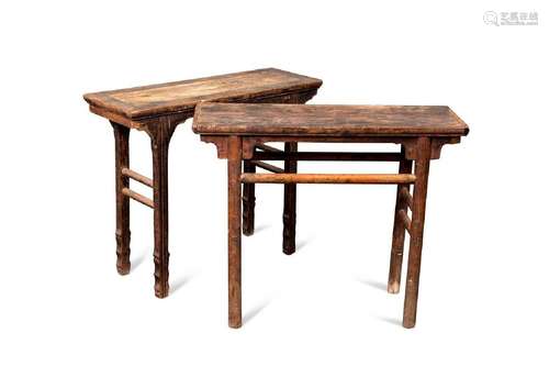 A Chinese provincial elm altar table, late Qing Dynasty,