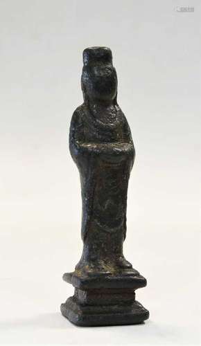 A Chinese bronze figure of a Bodhisattva, Liao Dynasty (916A...