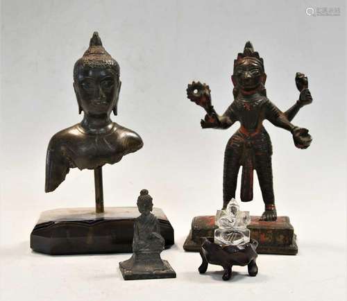 An Indian Hindu bronze standing figure of Lakshmi, 19th cent...