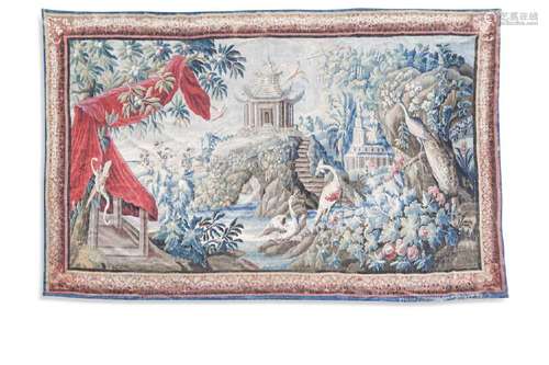 An Aubusson chinoiserie verdure tapestry, after Jean Pilleme...