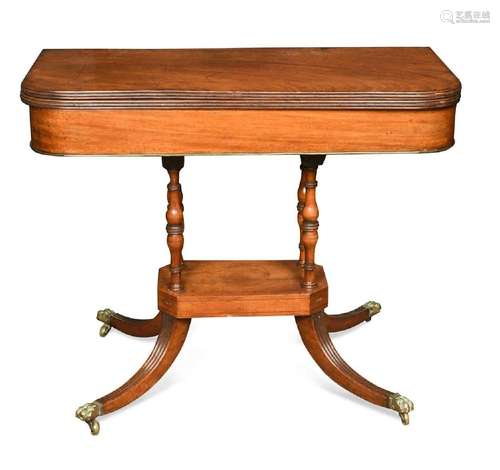 A Regency mahogany tea table,