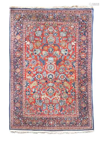 A finely-woven Kashan rug, circa 1930,