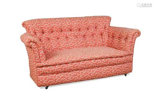 A two-seater button back settee, early 20th century,