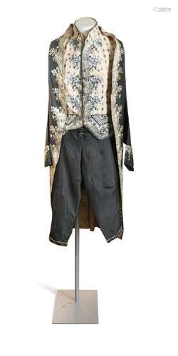 A gentlemans court suit, probably French late 18th century,