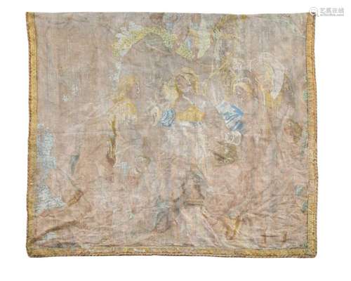 A French partially worked tapestry, early 18th century,