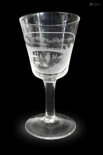 A Sunderland Bridge large wine glass,