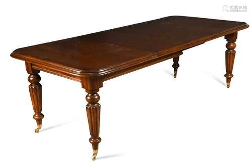 A Victorian mahogany extending dining table,