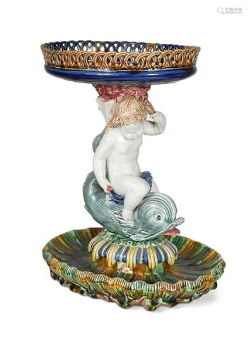 A Majolica centrepiece, circa 1890,