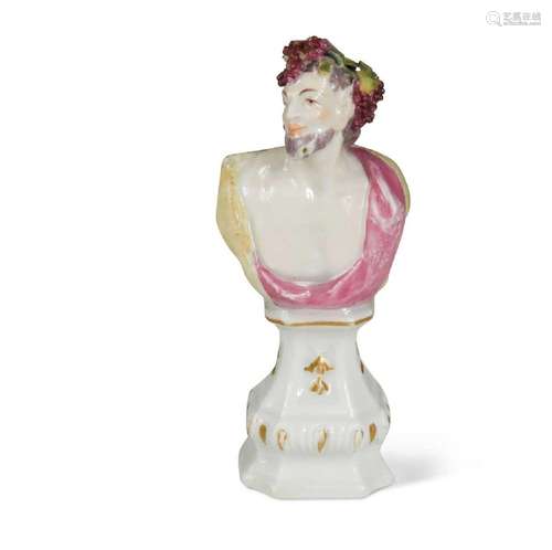 A Chelsea porcelain busto emblematic of Autumn, circa 1765-6...