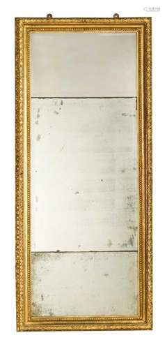 A gilt and gesso wall mirror, 19th century,