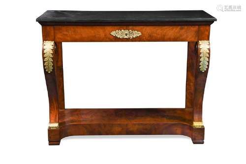 An Empire style mahogany console table,