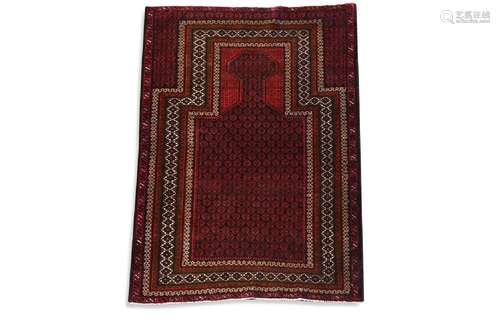 A finely-woven Beluchi prayer rug, late 20th century,