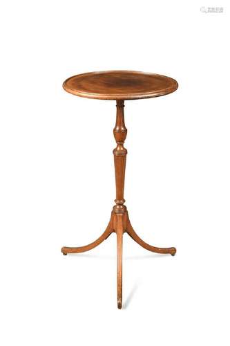 A circular mahogany tripod table, 19th century,