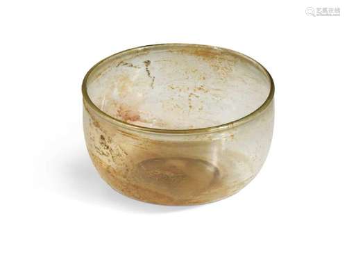 A Syrian glass bowl, 2nd-4th century AD,