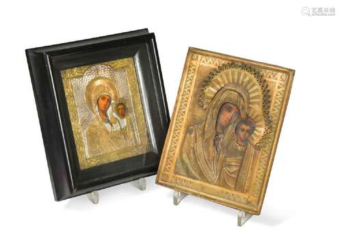 A Russian icon, Mother of God of Kazan, early 20th century,