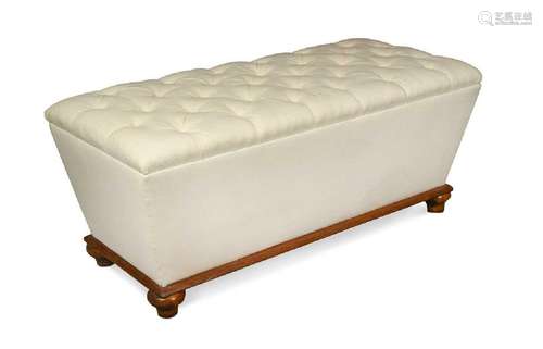 A Victorian upholstered ottoman,