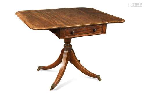 A Regency cross-banded mahogany Pembroke table,