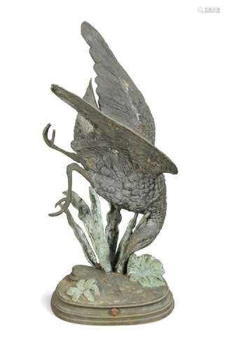 A cast bronze of a game bird, after Antoine-Louis Barye (179...