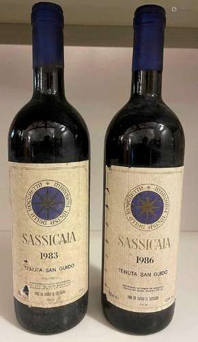 Sassicaia Tenuta San Guido 1983 and 1986,