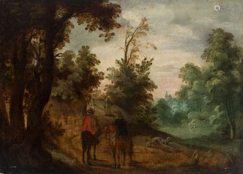Flemish school, mid-17th century."Scenery".Oil on ...
