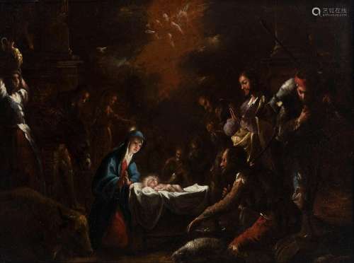 Valencian school; century XVIII.“Adoration of the shepherds”...