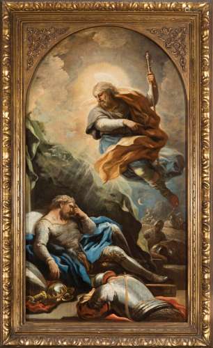 LUCA GIORDANO (Naples, 1634 - 1705)."Apparition of Chri...